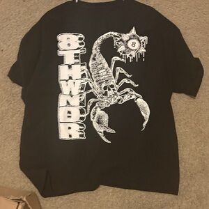Black Graphic Tee - Scorpion Design